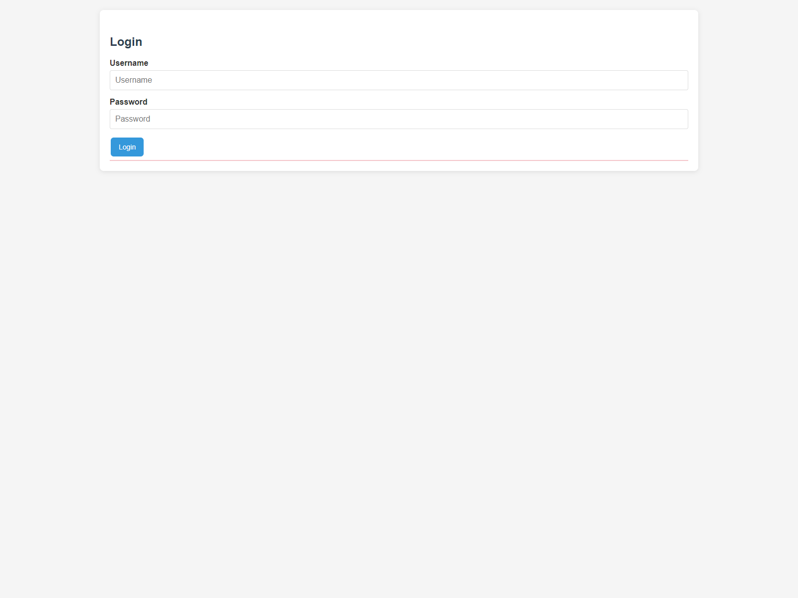 Login screen on the English interface.