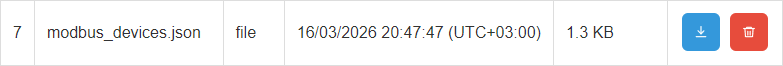 Storage selected file in English.